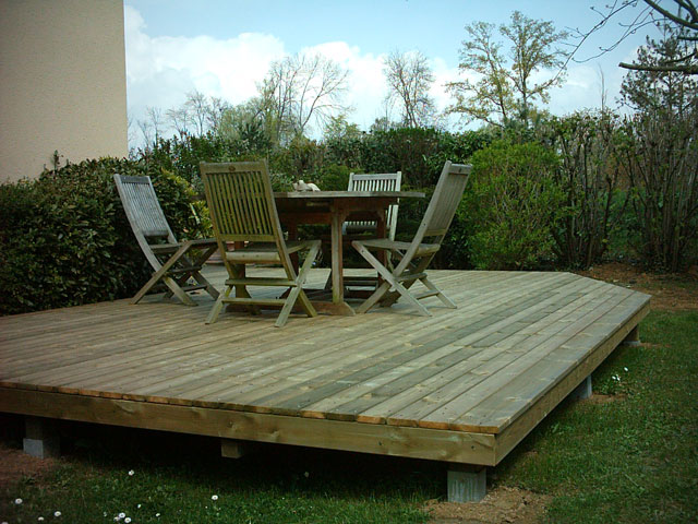 Terrasse en Pin traité